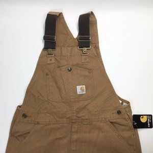 Carhartt~NWT~Bib Overalls~Size 14~Brown~Duck~Adj